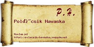 Polácsik Havaska névjegykártya